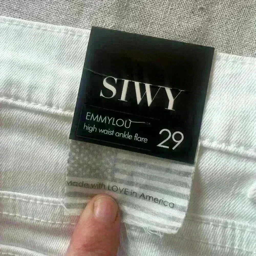 SIWY white Emmylou Jeans 29. High Waist Ankle Flare. NWT. - Picture 5 of 16